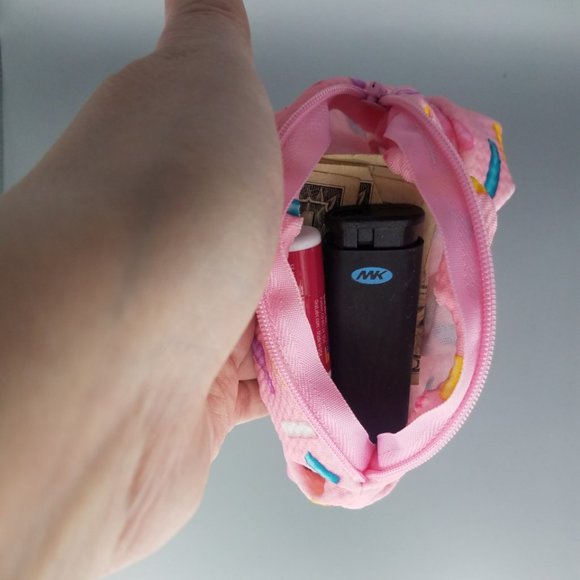 SPRINKLES Secret Pouch Stash Zipper Pocket Scrunch - Picture 2 of 5